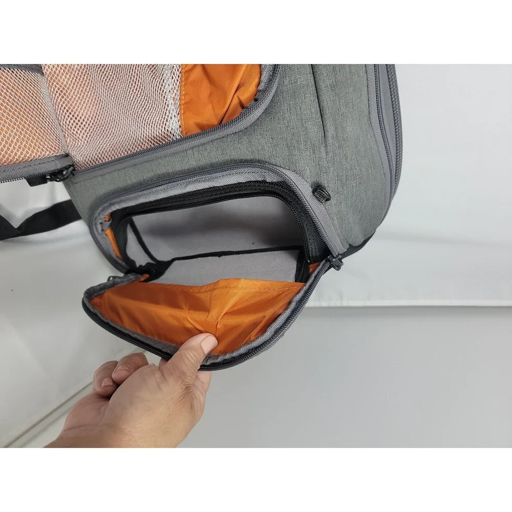 eBags Professional Slim Junior Laptop Backpacks Gray Orange 15.5 Laptop